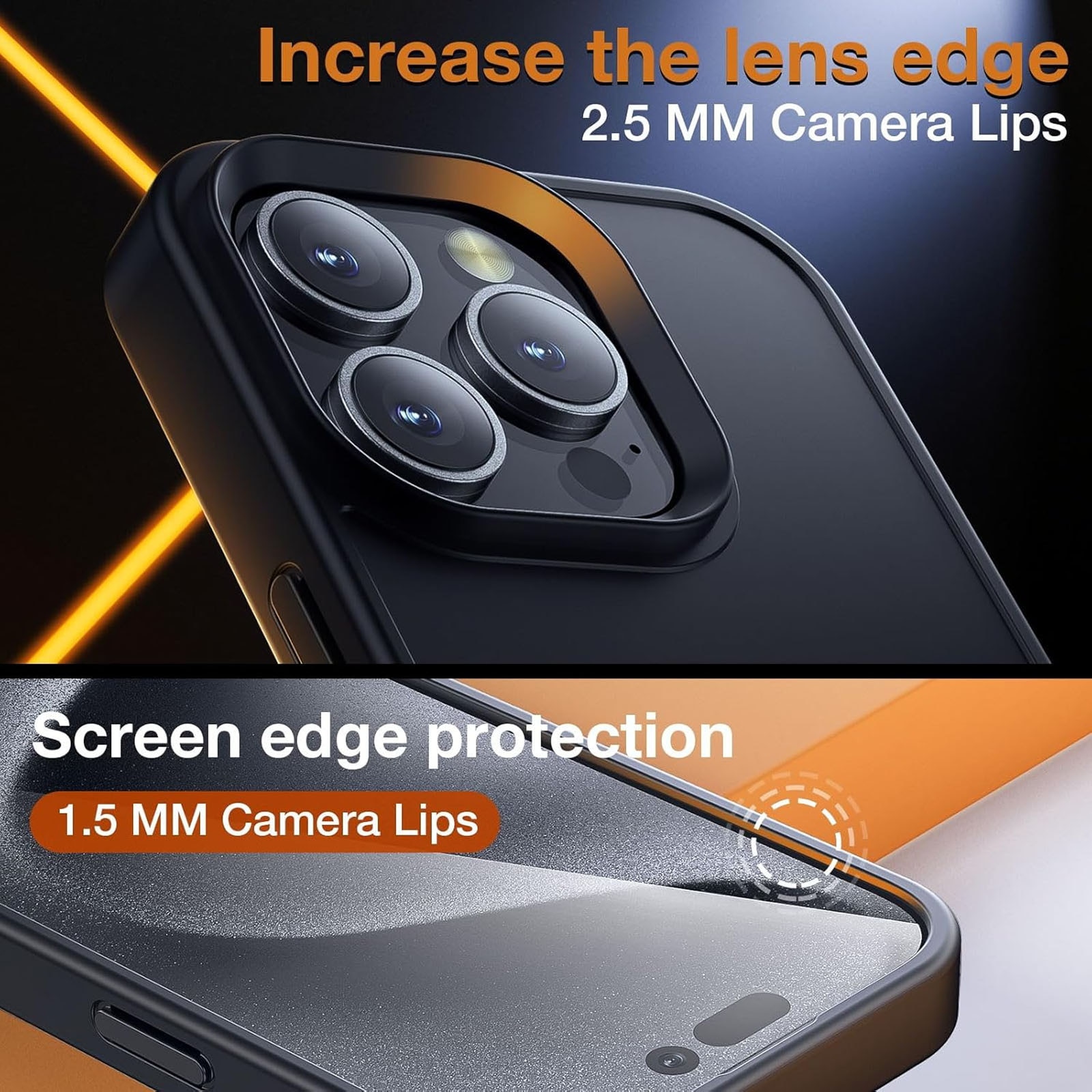 Husa telefon compatibila iPhone 16 plus, Hggzeg, Husa protectie, Rezistent la cadere, Design ultra slim, Antizgarieturi si rezistent la socuri, Moale, Protectie Camera, Decupaje Precise, Design mata, PC/TPU, Negru