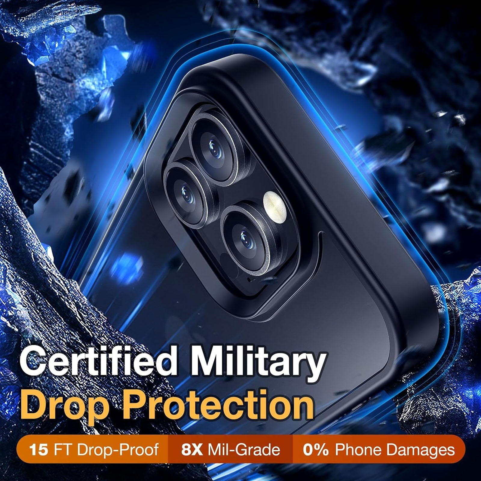 Husa telefon compatibila iPhone 16 Pro, Hggzeg, Husa protectie, Rezistent la cadere, Design ultra slim, Antizgarieturi si rezistent la socuri, Moale, Protectie Camera, Decupaje Precise, Design mata, PC/TPU, Negru