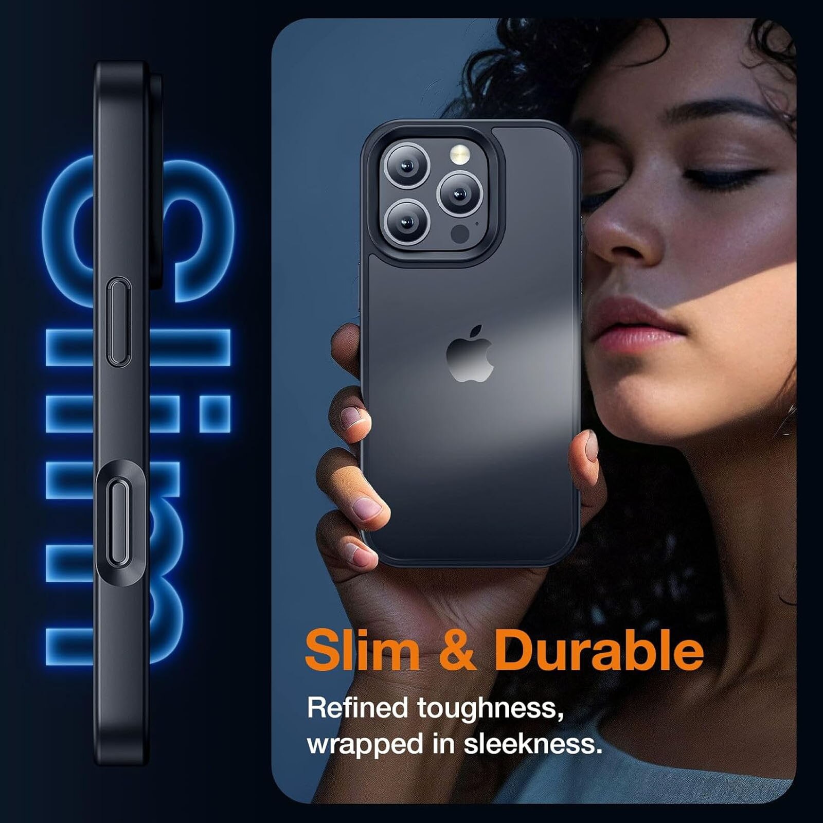 Husa telefon compatibila iPhone 16 Promax, Hggzeg, Husa protectie, Rezistent la cadere, Design ultra slim, Antizgarieturi si rezistent la socuri, Moale, Protectie Camera, Decupaje Precise, Design mata, PC/TPU, Negru