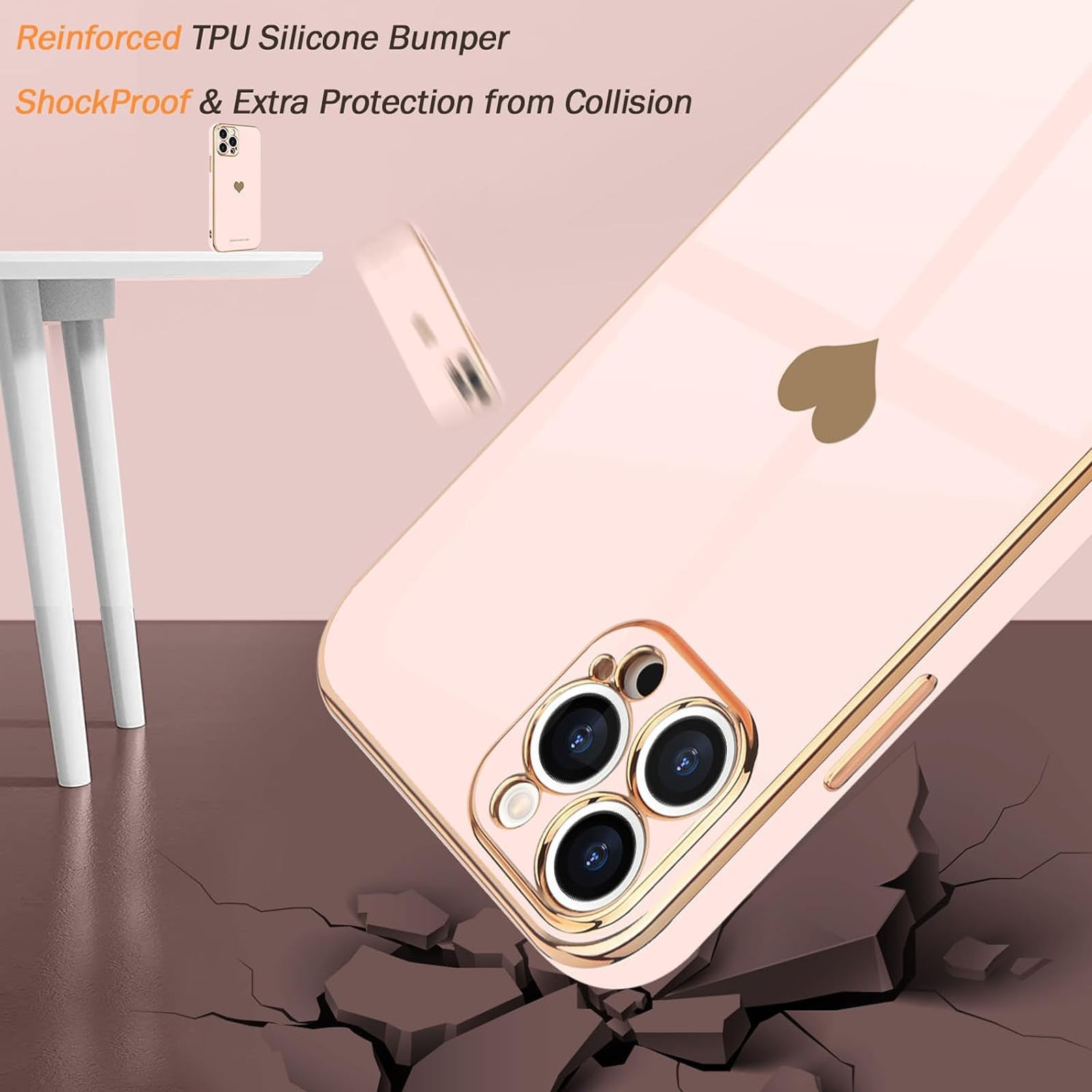 Husa telefon compatibila iPhone 15, Hggzeg, Husa protectie, Antizgarieturi si rezistent la socuri, Margini ridicate pentru protectia ecranului, Protectie Camera, Usor de instalat, TPU, Negru