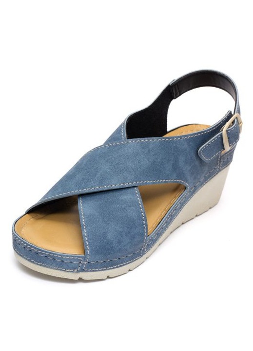 Sandale dama Tellus 27-13, Albastru denim