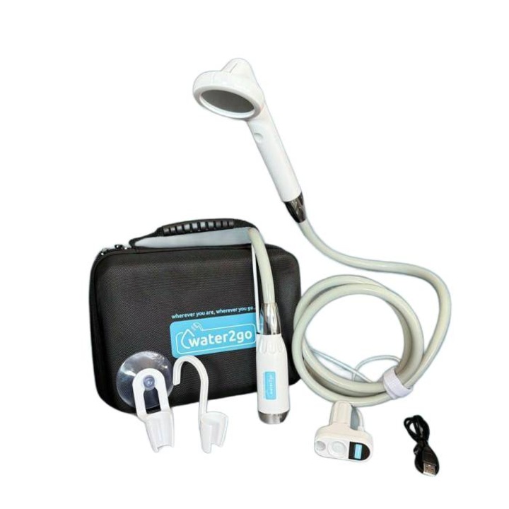 Dus portabil fara fir cu acumulator, SIMPLYCAN, 2200 mAh, 4L/min, 1.8m furtun