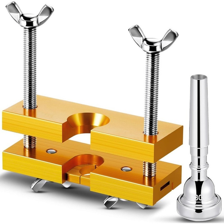 Set de 2 extractoare profesionale pentru cupe de trompeta, aluminiu, 3C, 14x19x10 cm