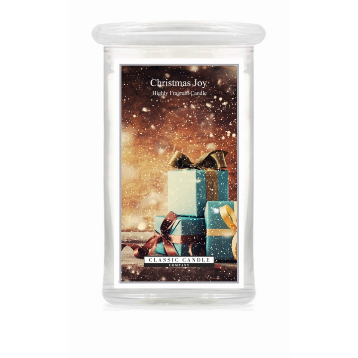 Lumanare Classic Candle Christmas Joy, amestec de condimente si fructe, 10x15cm