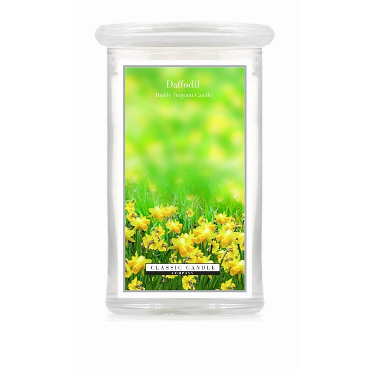 Класическа свещ "Нарцис", флорален аромат, сладки и зелени нотки, 30x10 см