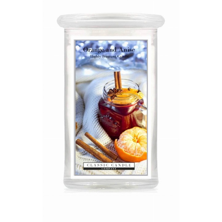 Класическа свещ, портокал/анасон, голяма