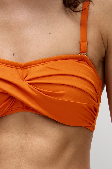 Marks & Spencer, Sutien de baie cu model drapat, Portocaliu inchis