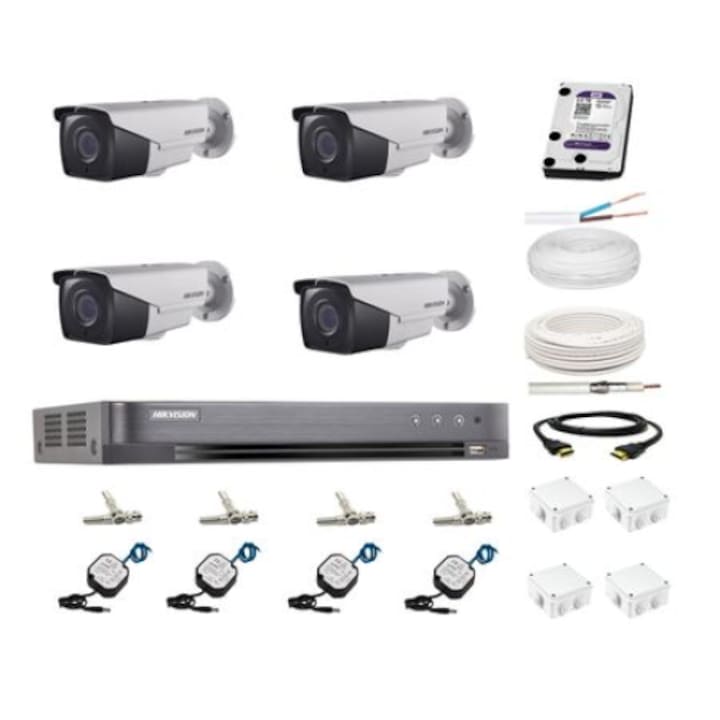 Kit de supraveghere video ENVIO complet IP POE cu 1 camera FULL COLOR 8MP PESS-KIT1CHMDFM70H800-DLM