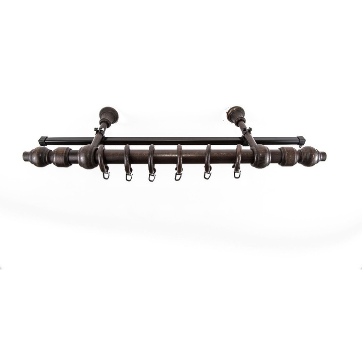 Galerie lemn wenge, 260cm, accesorii incluse, KIT COMPLET