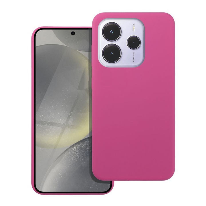 Xiaomi Redmi Note 14 4G / LTE telefontoktelefonnal - hotpink szilikon hátlap tok