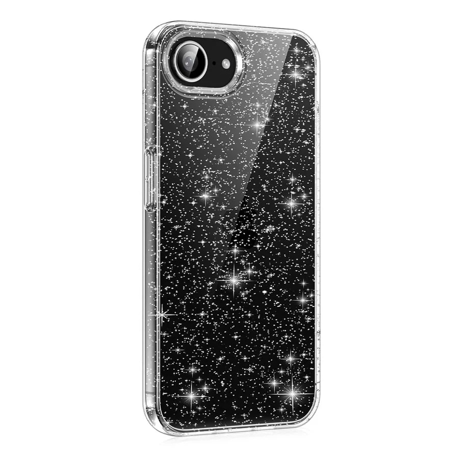 Husa de telefon Tokgalaxis compatibilă cu iPhone 17e - Carcasă transparentă cu sclipici