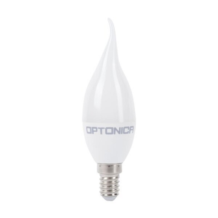 LED пламъчна крушка 5.5W (41W), E14, C37, 450lm, неутрална светлина (4500K), опал, Optonica