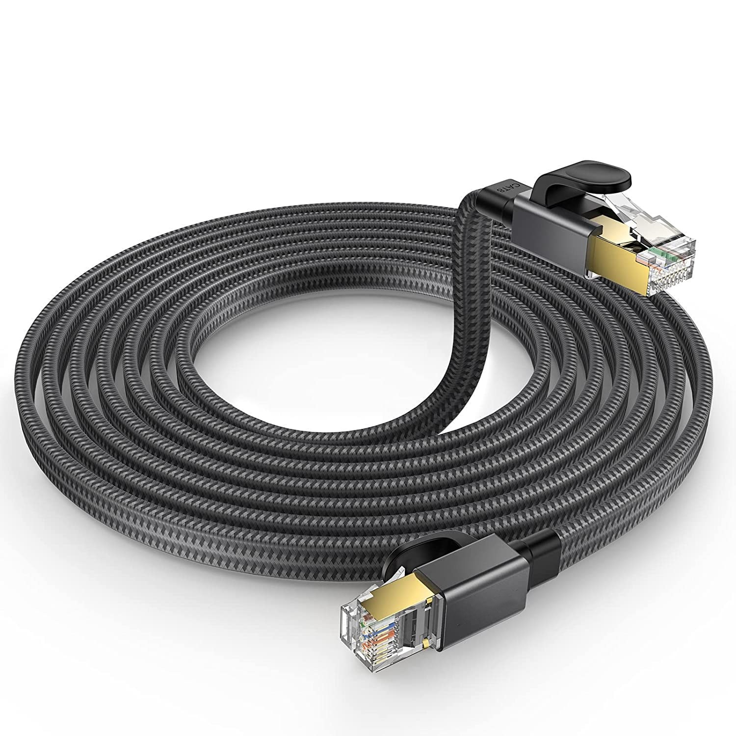 Cablu Internet LAN, JADAYA®, Cat 8, 40Gbps, 2000 Mhz, Plat cablu, Patch ...