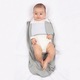 Sistem de infasat cu fermoar dublu Kidizi® SnugPod UP Grey M pentru bebelusi cu greutate de 3.8-7 kg, 0.5 tog