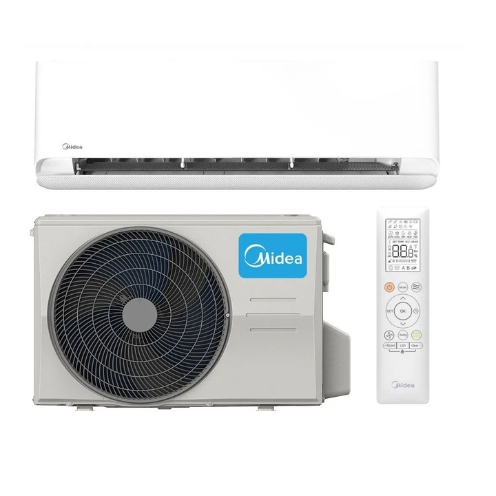 Aparat de aer conditionat Midea Breezeless Inverter, 9000 BTU, Clasa A++/A+, Racire rapida, Incalzire rapida, Over The Air, WIFI, Auto-curatare cu sterilizare