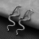 Kígyó fülbevaló nőknek, gótikus punk, ezüst