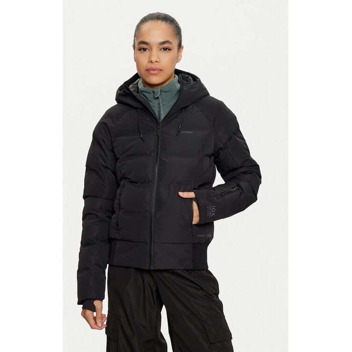 Geaca ski dama, Protest, 304122033, Poliester/Poliester reciclat, Negru, Negru