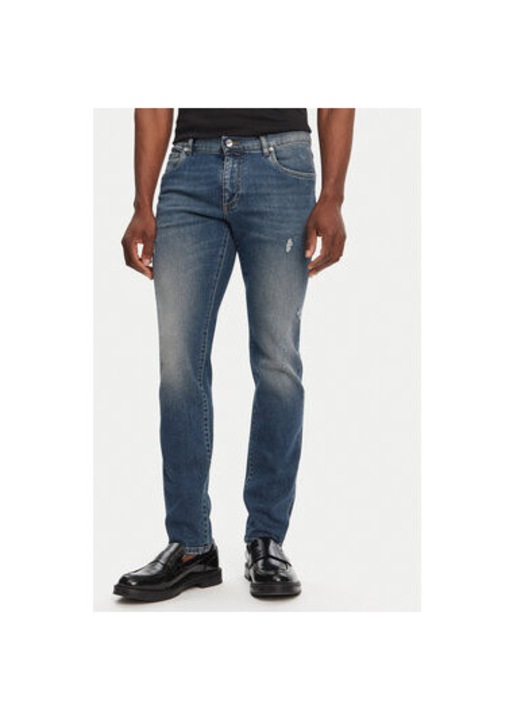 Мъжки дънки, Dolce & Gabbana, 305315038, Памук, Еластан, Син, Син