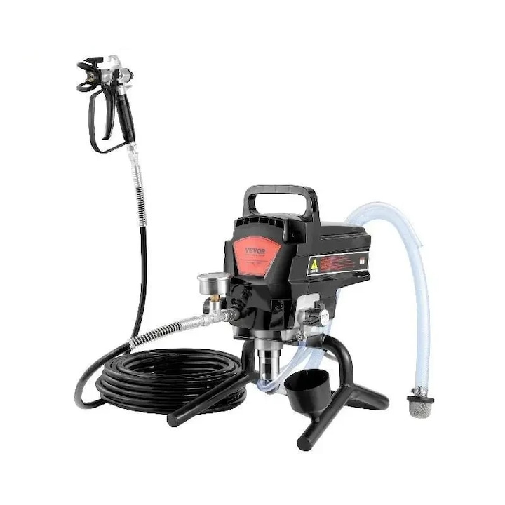 Elektromos levegő nélküli festékszóró 750 W, 3000 PSI, 1, 2 l/perc áramlás, állítható nyomás, króm keret, kék
