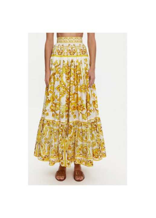 Дамска пола, Dolce & Gabbana, 305315373, Памучна, Жълта, Жълт