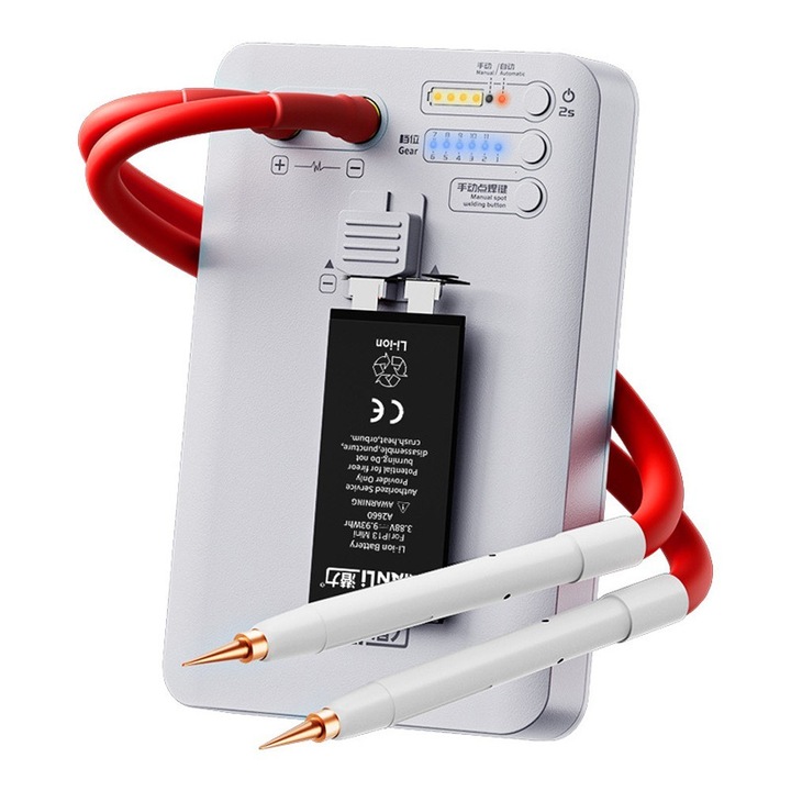 Masina de sudura prin puncte portabila, Uudeals®, design integrat, 11 trepte ajustabile, alb, set complet