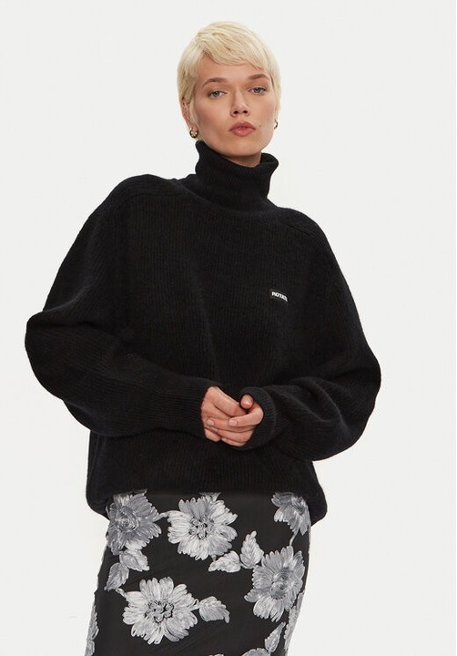 Bluza dama, Rotate, 304472824, Lana Merinos/Poliamida/Lana Alpaca, Negru, Negru