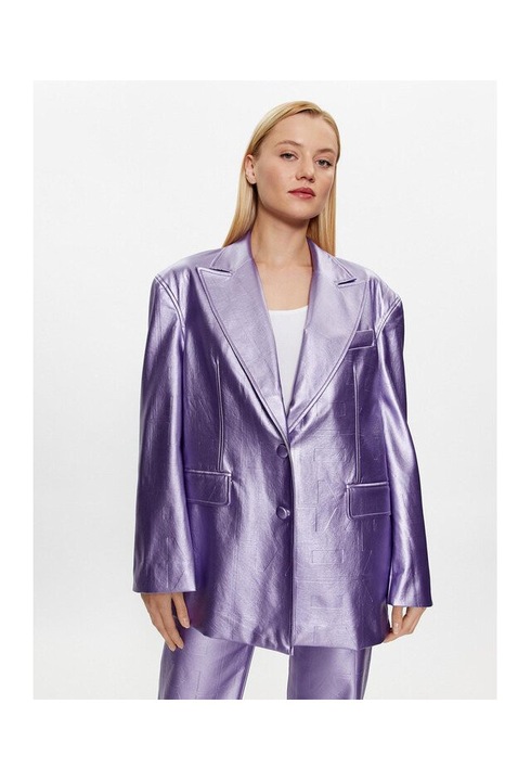 Sacou Dama, Rotate, 302826902, Piele ecologica, 34 EU, Violet