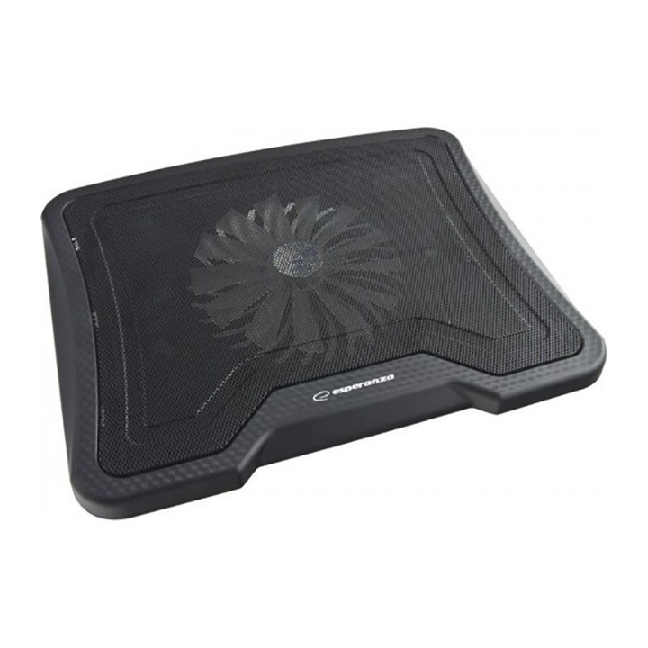 Cooler stand pentru laptop, 15.6 inch, USB, ventilator, 16 cm, Negru