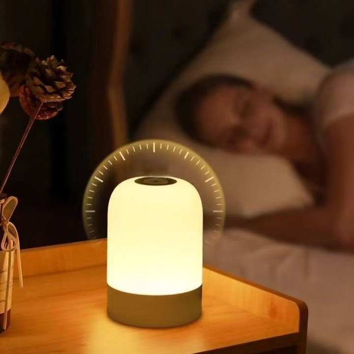 Éjszakai fény gyerekeknek, elemes asztali lámpa, 4500mAh újratölthető, érintésvezérléssel hálószobába, nappaliba, otthonra, állítható, vezeték nélküli, hordozható, akasztóval, ideális kempingezéshez, fehér