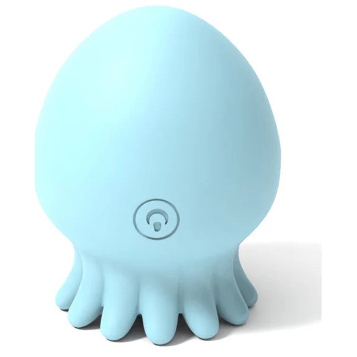 Вибратор Octopus, Засмукване/Стимулация на клитора, SkyBlue, TOY332-48