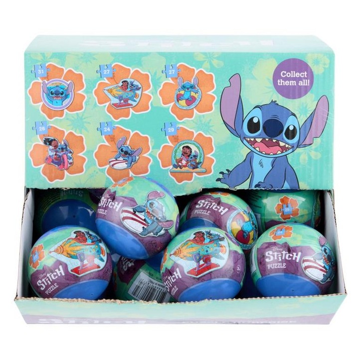 Slammer 8018372 Puzzle golyóban 6 féle - Stitch