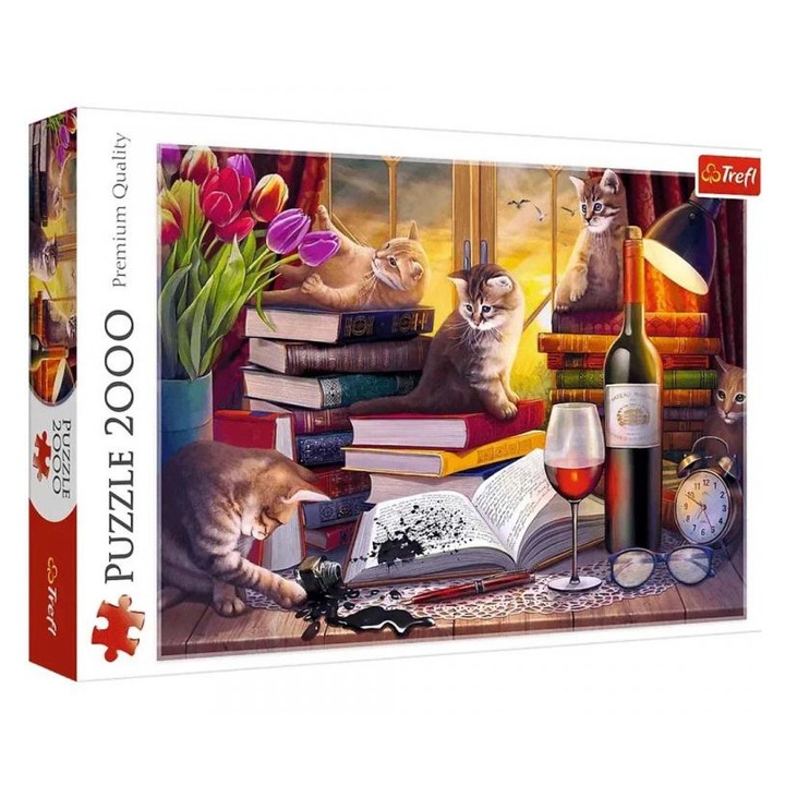 Trefl 1271263 Macskaest 2000 db-os prémium puzzle - Trefl