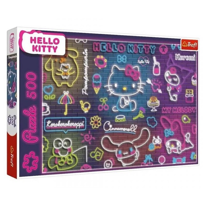 Trefl 500 db-os puzzle - Hello Kitty Neon (37523)