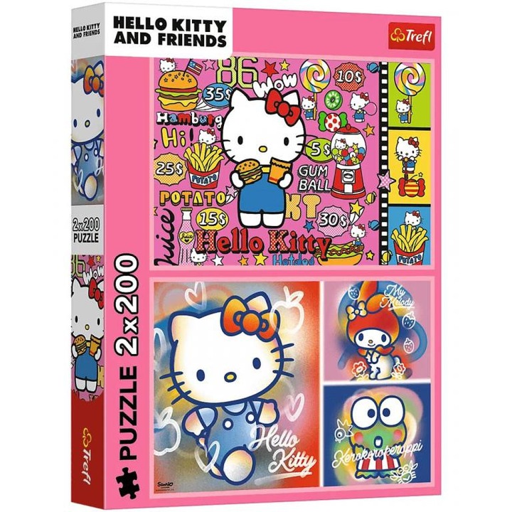 Trefl 1133363 Hello Kitty és barátai 2x200-as puzzle - Trefl