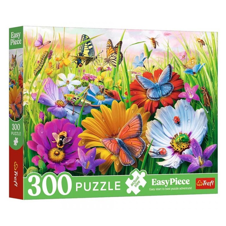 Trefl 1231038 Rovarok a réten Easy Piece 300 db-os puzzle - Trefl