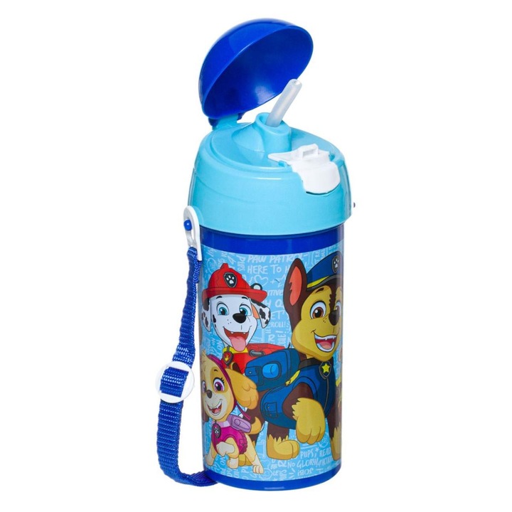 Бутилка за вода за деца, PAW PATROL, синя, 500 мл