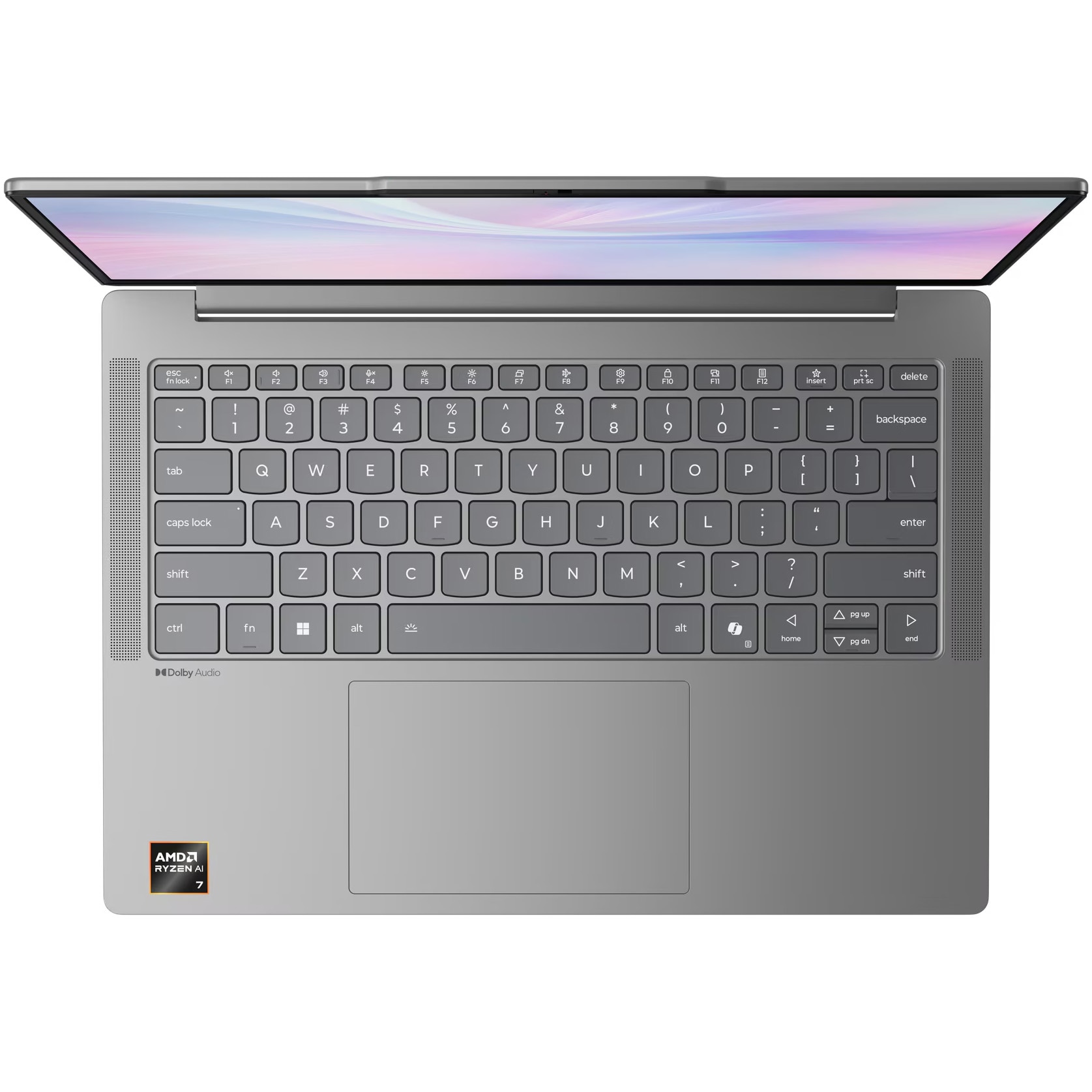 Laptop Lenovo IdeaPad Slim 5 14AKP10 cu procesor AMD Ryzen™ AI 7 350 pana la 5.0GHz, 14" WUXGA, OLED, 32GB DDR5 RAM, 1TB SSD, AMD Radeon™ 860M Graphics, No OS, Luna Grey