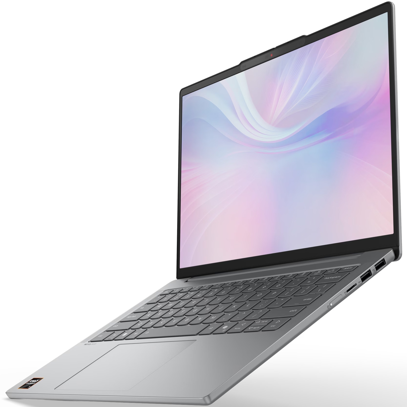 Laptop Lenovo IdeaPad Slim 5 14AKP10 cu procesor AMD Ryzen™ AI 7 350 pana la 5.0GHz, 14" WUXGA, OLED, 32GB DDR5 RAM, 1TB SSD, AMD Radeon™ 860M Graphics, No OS, Luna Grey