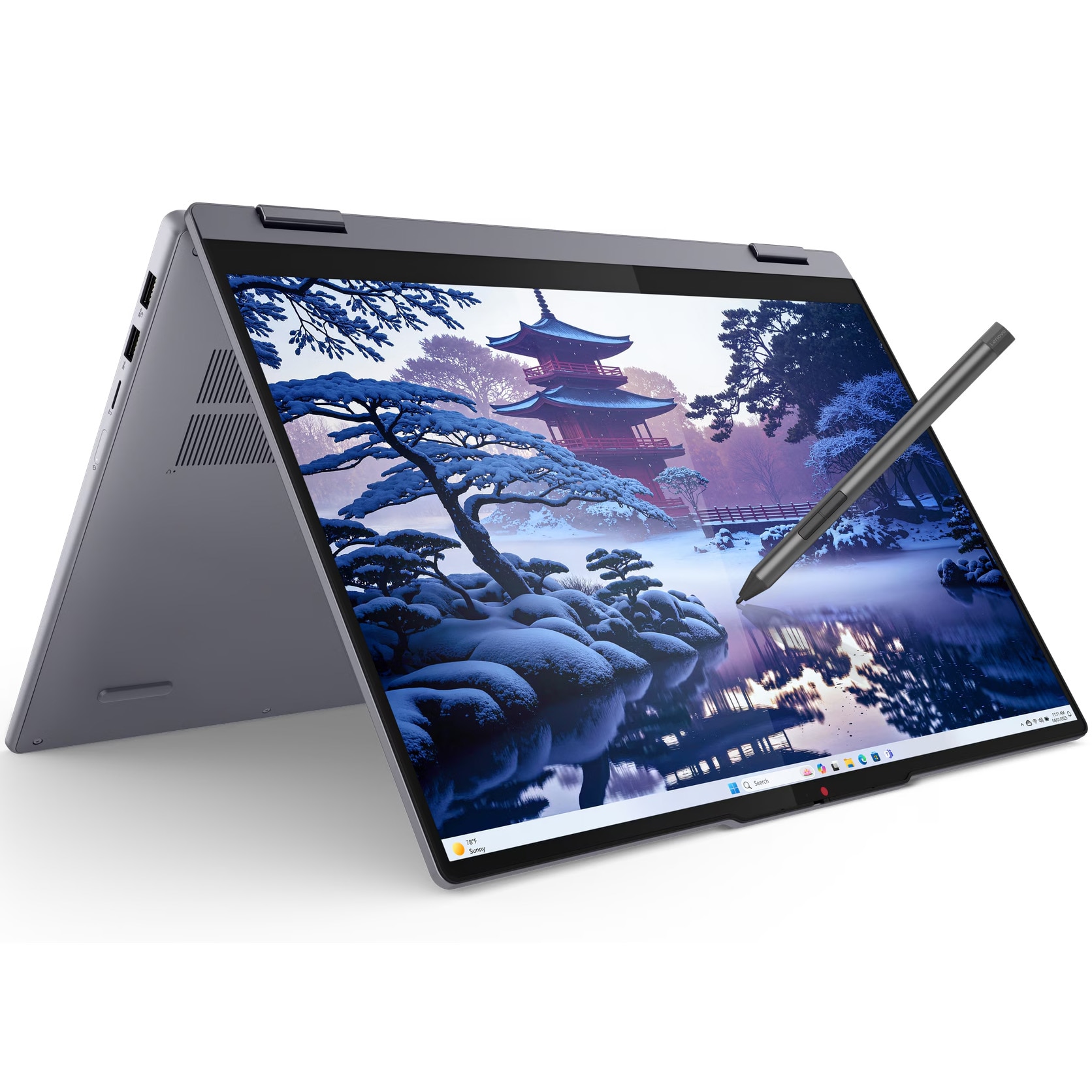 Laptop Lenovo IdeaPad 5 2-in-1 16IAL10 cu procesor Intel® Core™ Ultra 7 255H pana la 5.1GHz, 16" WUXGA, IPS, Touch, 16GB LPDDR5x RAM, 1TB SSD, Intel® Arc™ 140T, Windows® 11 Home, Luna Grey