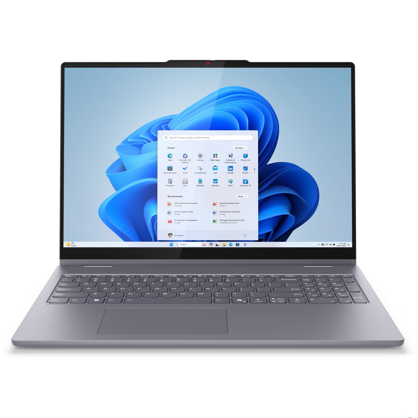 Laptop Lenovo IdeaPad 5 2-in-1 16IAL10 cu procesor Intel® Core™ Ultra 7 255H pana la 5.1GHz, 16" WUXGA, IPS, Touch, 16GB LPDDR5x RAM, 1TB SSD, Intel® Arc™ 140T, Windows® 11 Home, Luna Grey