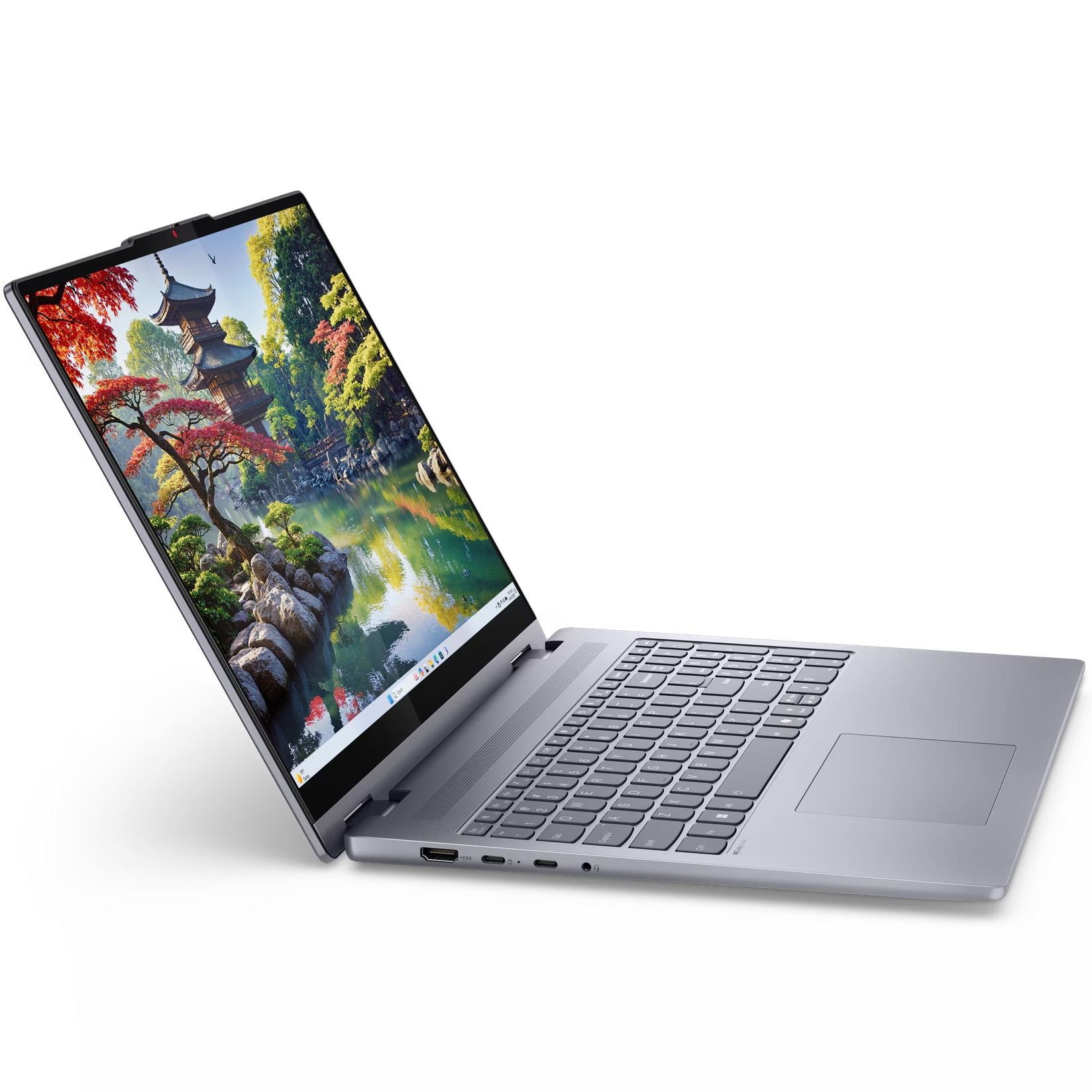 Laptop Lenovo IdeaPad 5 2-in-1 16IAL10 cu procesor Intel® Core™ Ultra 7 255H pana la 5.1GHz, 16" WUXGA, IPS, Touch, 16GB LPDDR5x RAM, 1TB SSD, Intel® Arc™ 140T, Windows® 11 Home, Luna Grey
