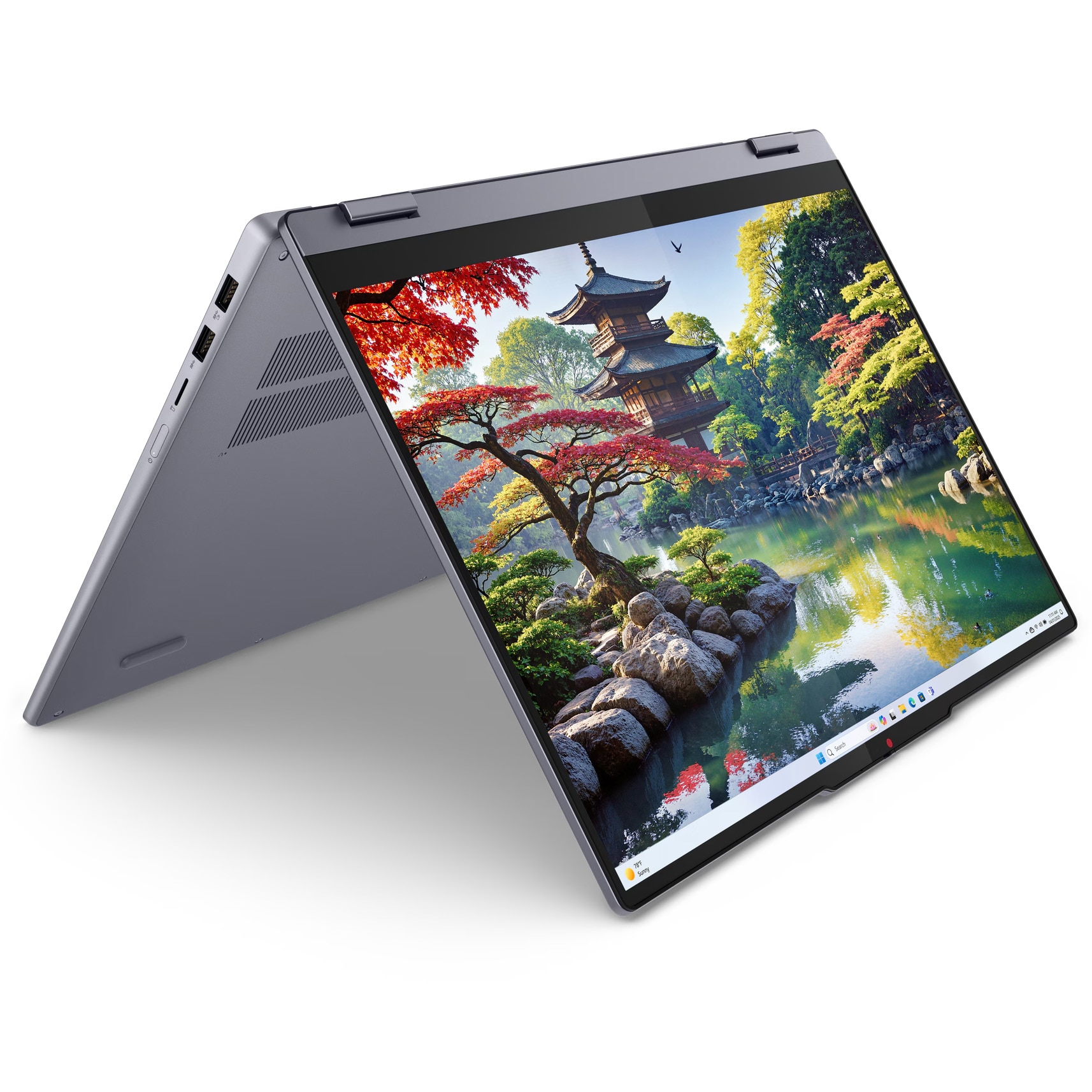 Laptop Lenovo IdeaPad 5 2-in-1 16IAL10 cu procesor Intel® Core™ Ultra 7 255H pana la 5.1GHz, 16" WUXGA, IPS, Touch, 16GB LPDDR5x RAM, 1TB SSD, Intel® Arc™ 140T, Windows® 11 Home, Luna Grey