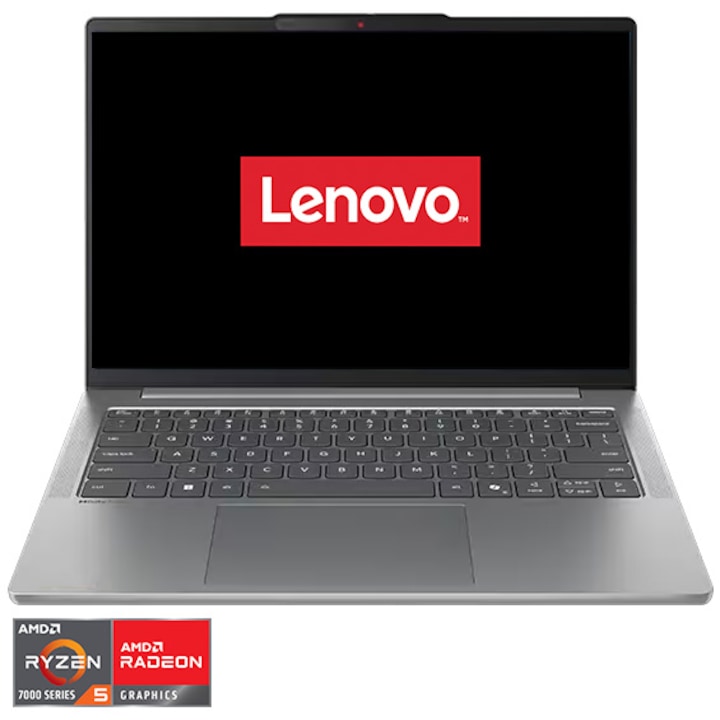 Лаптоп Lenovo IdeaPad Slim 5 14ARP10, AMD Ryzen™ 5 7533HS, 14" WUXGA, IPS, 16GB DDR5 RAM, 1TB SSD, AMD Radeon™ 660M Graphics, No OS, Luna Grey