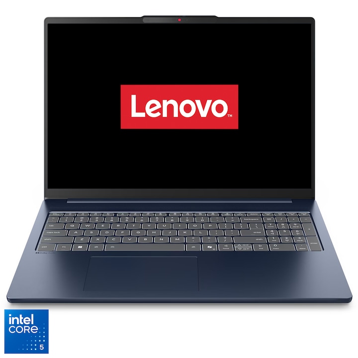 Лаптоп Lenovo IdeaPad Slim 5 16IRH10R, Intel® Core™ 5 210H, 16" 2.8K, OLED, 120Hz, 32GB DDR5 RAM, 1TB SSD, Intel® Graphics, No OS, Cosmic Blue