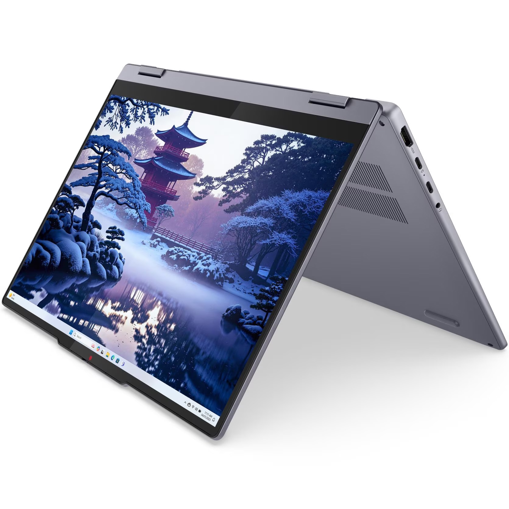 Laptop Lenovo IdeaPad 5 2-in-1 14IAL10 cu procesor Intel® Core™ Ultra 5 225H pana la 4.9GHz, 14'', WUXGA, OLED, Touch, 16GB LPDDR5x RAM, 1TB SSD, Intel® Arc™ 130T, No OS, Luna Grey