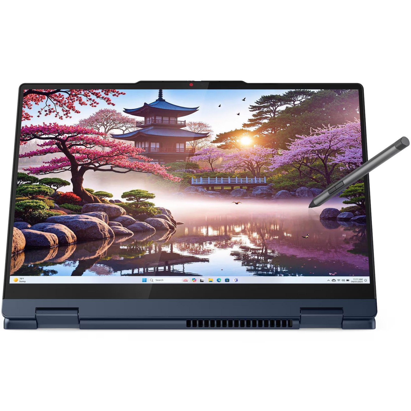 Laptop Lenovo IdeaPad 5 2-in-1 14AKP10 cu procesor AMD Ryzen™ AI 5 340 pana la 4.8GHz, 14" WUXGA, OLED, Touch, 16GB LPDDR5x RAM, 1TB SSD, AMD Radeon™ 840M Graphics, No OS, Cosmic Blue