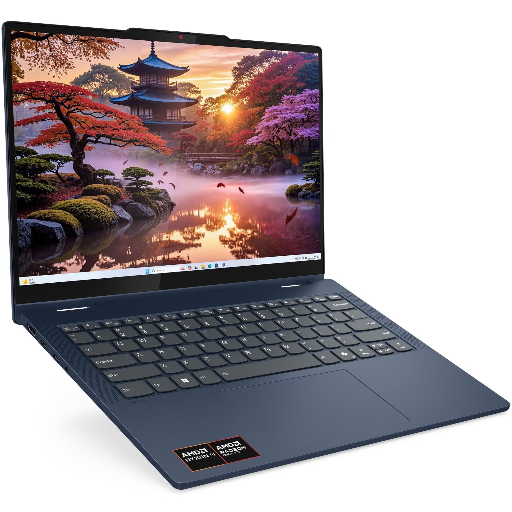 Laptop Lenovo IdeaPad 5 2-in-1 14AKP10 cu procesor AMD Ryzen™ AI 5 340 pana la 4.8GHz, 14" WUXGA, OLED, Touch, 16GB LPDDR5x RAM, 1TB SSD, AMD Radeon™ 840M Graphics, No OS, Cosmic Blue