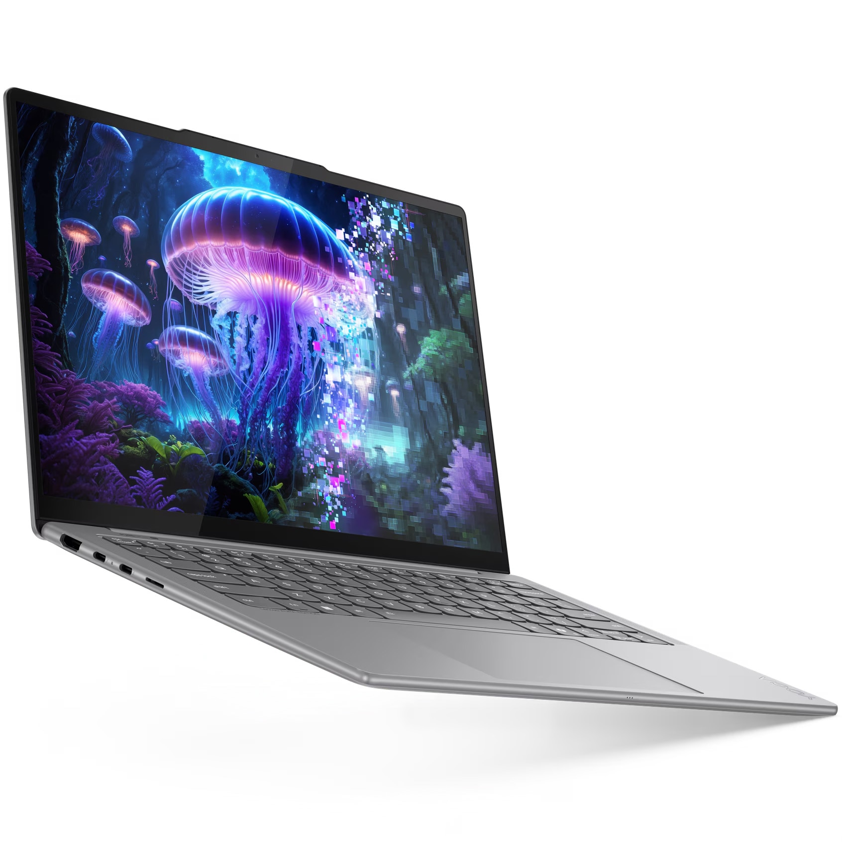 Laptop Lenovo Yoga Slim 7 14ILL10 cu procesor Intel® Core™ Ultra 5 226V pana la 4.5GHz, 14" WUXGA, OLED, 16GB LPDDR5x RAM, 512GB SSD, Intel® Arc™ Graphics, Windows® 11 Home, Luna Grey, 3y on-site Premium Care