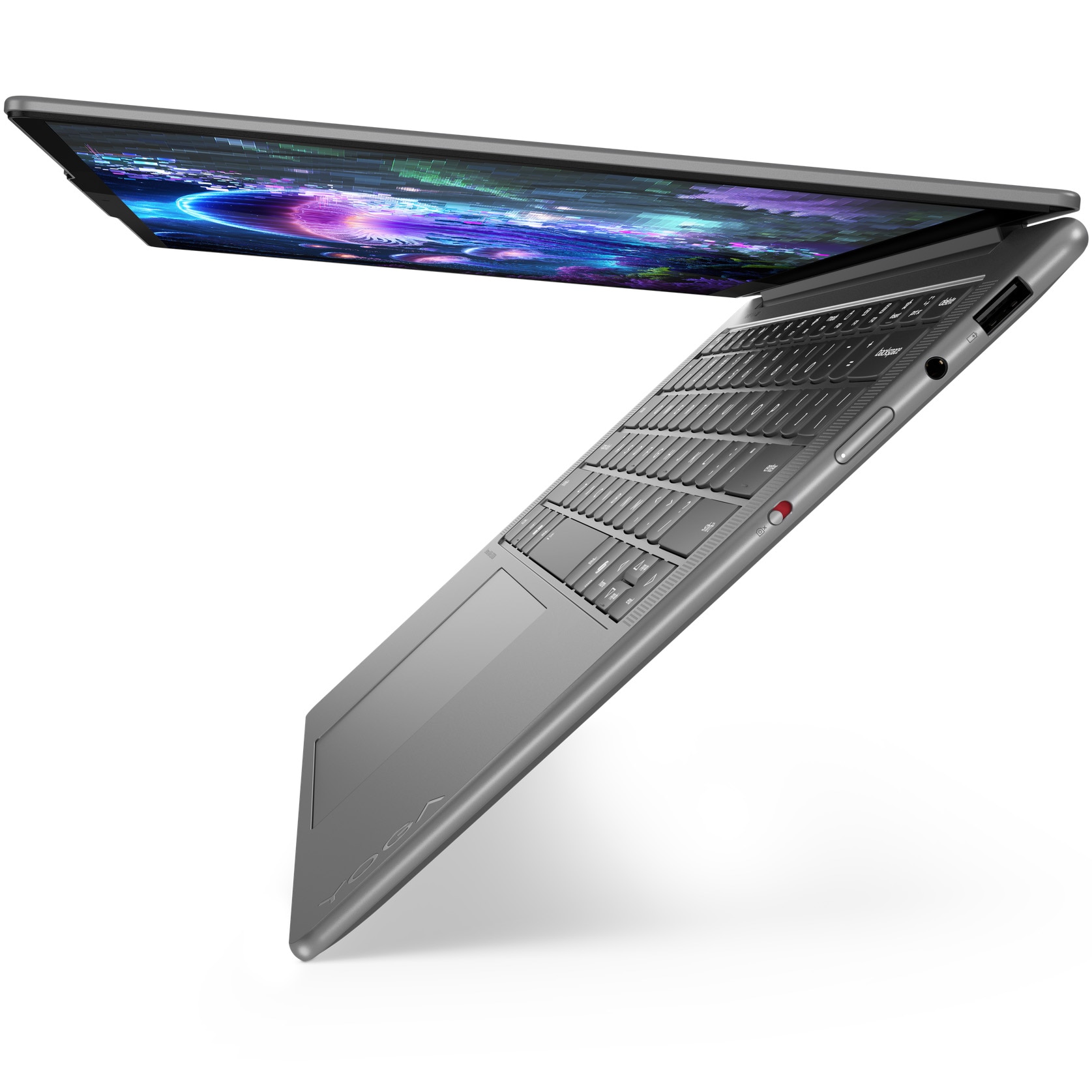 Laptop Lenovo Yoga Slim 7 14ILL10 cu procesor Intel® Core™ Ultra 5 226V pana la 4.5GHz, 14" WUXGA, OLED, 16GB LPDDR5x RAM, 512GB SSD, Intel® Arc™ Graphics, Windows® 11 Home, Luna Grey, 3y on-site Premium Care