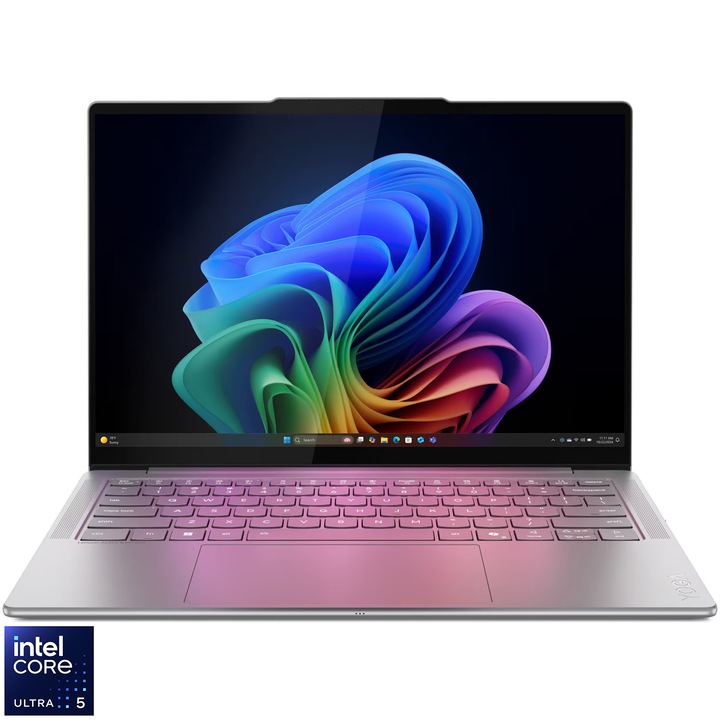 Лаптоп Lenovo Yoga Slim 7 14ILL10, Intel® Core™ Ultra 5 226V, 14" WUXGA, OLED, 16GB LPDDR5x RAM, 512GB SSD, Intel® Arc™ Graphics, Windows® 11 Home, Luna Grey
